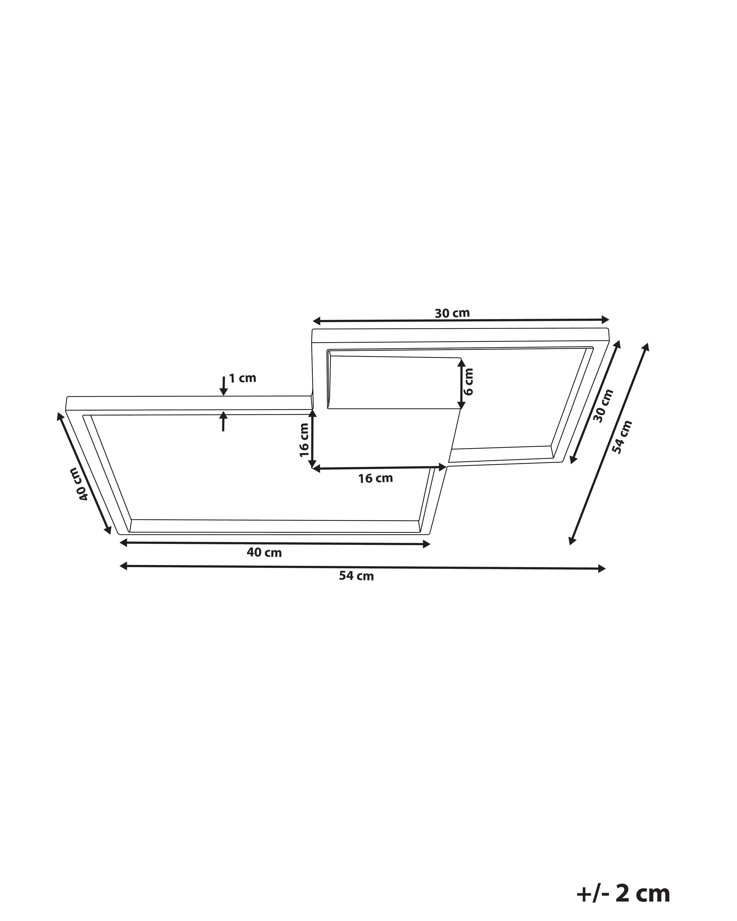 LED plafondlamp OKSU Metaal Zwart