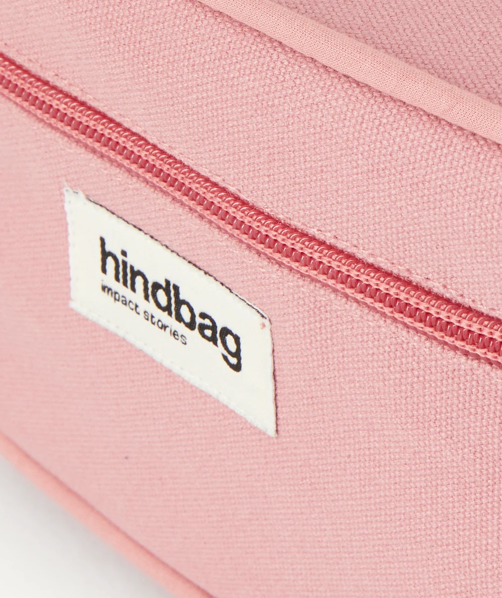 HINDBAGVANITY BAG GASPARD EN COTON BIO ROSE