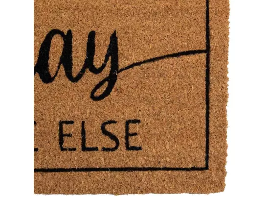 Tapis d'entrée en PVC imprimé marron 45x75