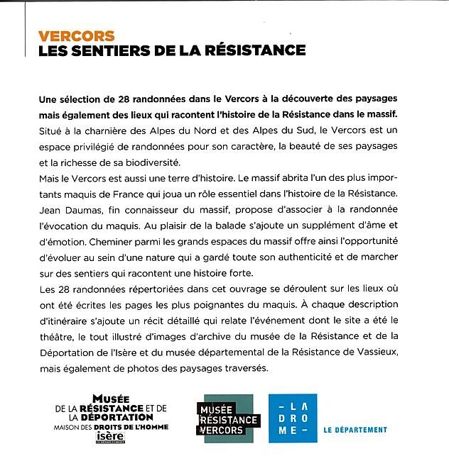 GLENAT - VERCORS SENTIERS DE LA RESISTANCE