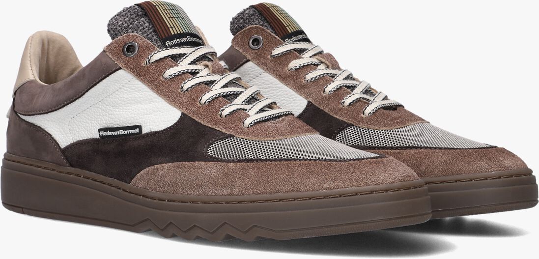 bruine floris van bommel lage sneakers sfm-10143 de kupster