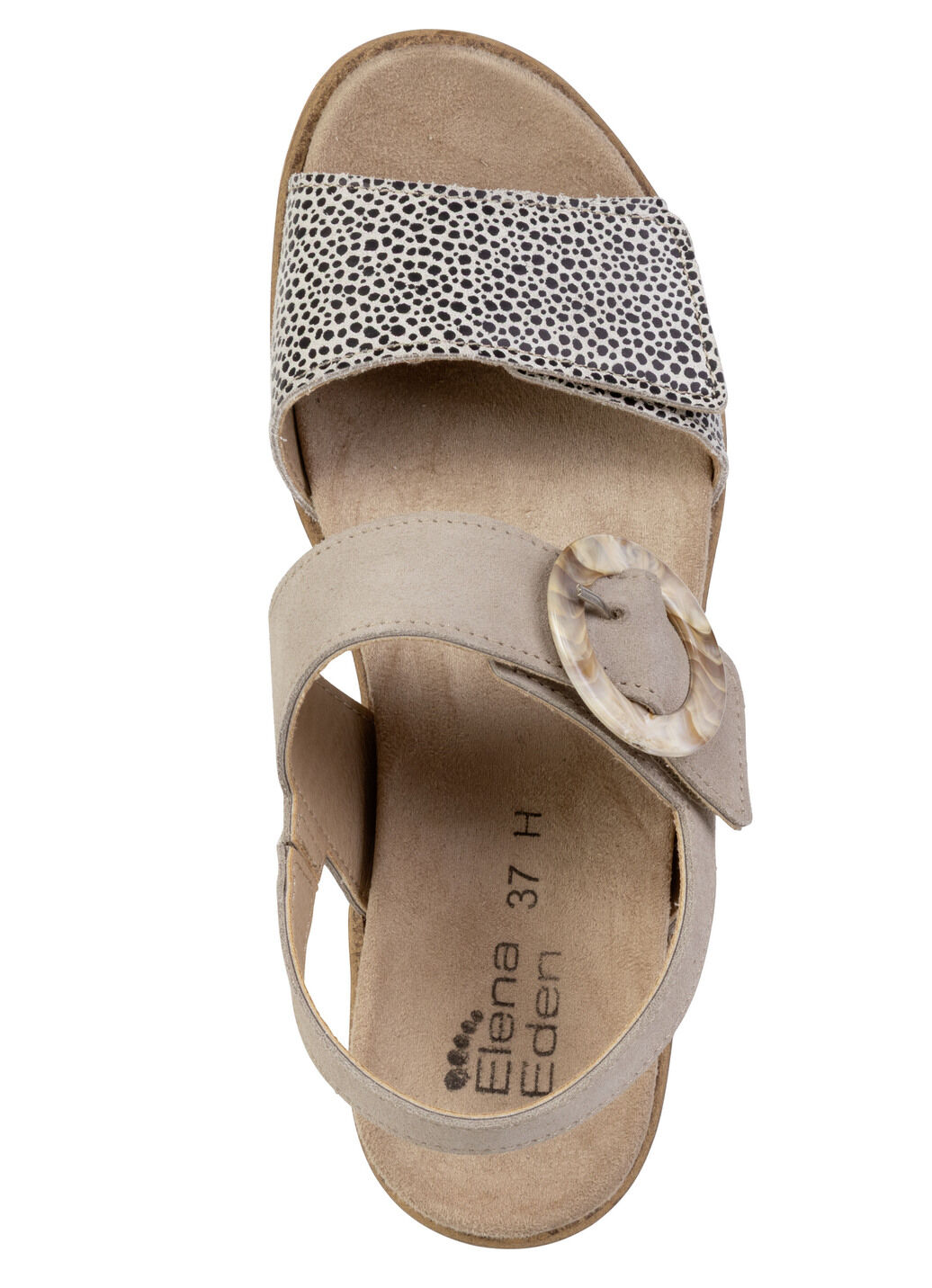 ELENA EDEN, modische Damen-Sandalen, Weite H, mit herausnehmbarem Fussbett