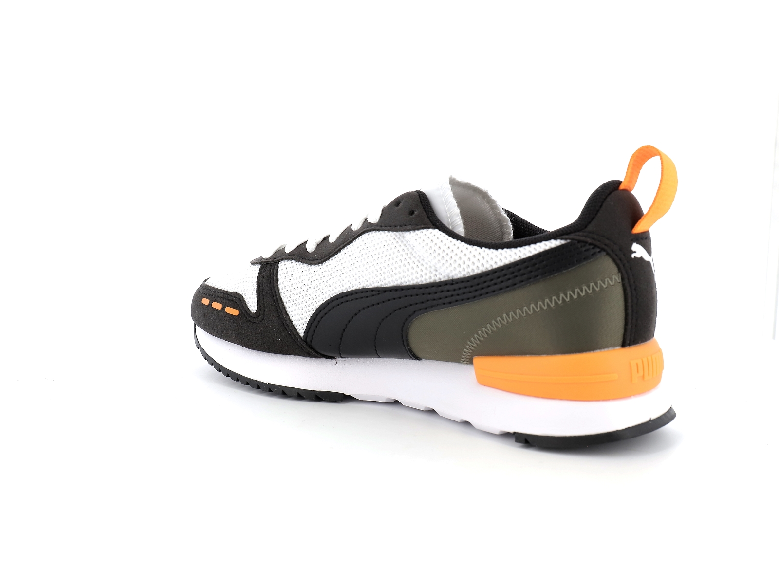 Puma-PUMA R78 Matières combinées Blanc Noir