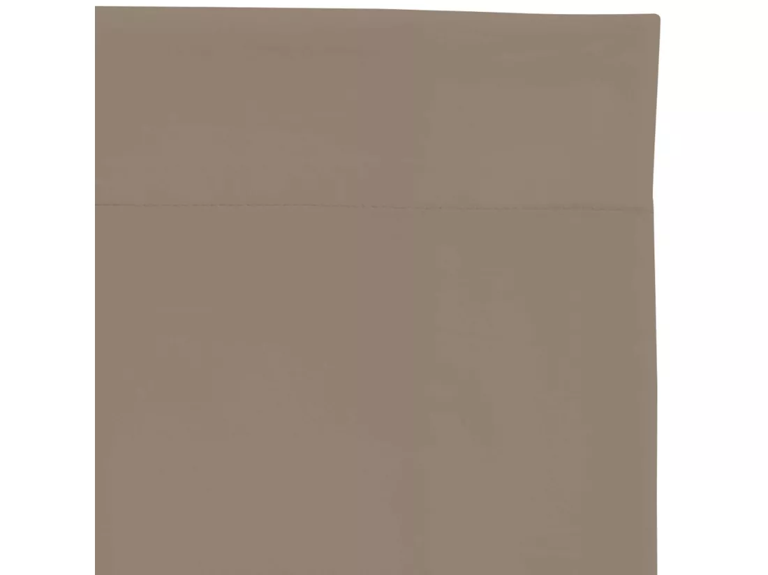 Drap plat taupe 100% coton biologique 270x310 cm