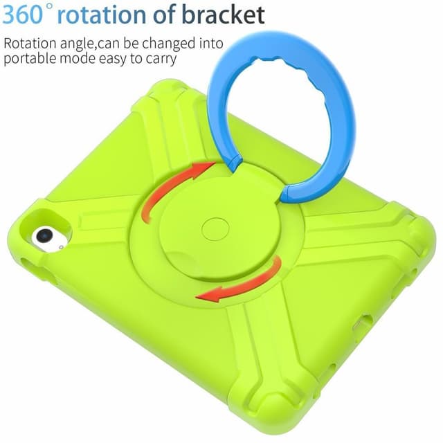 Til iPad 10.9 (2022) 360-graders rotationsstativ-tabletcover Anti-faldbeskyttelse