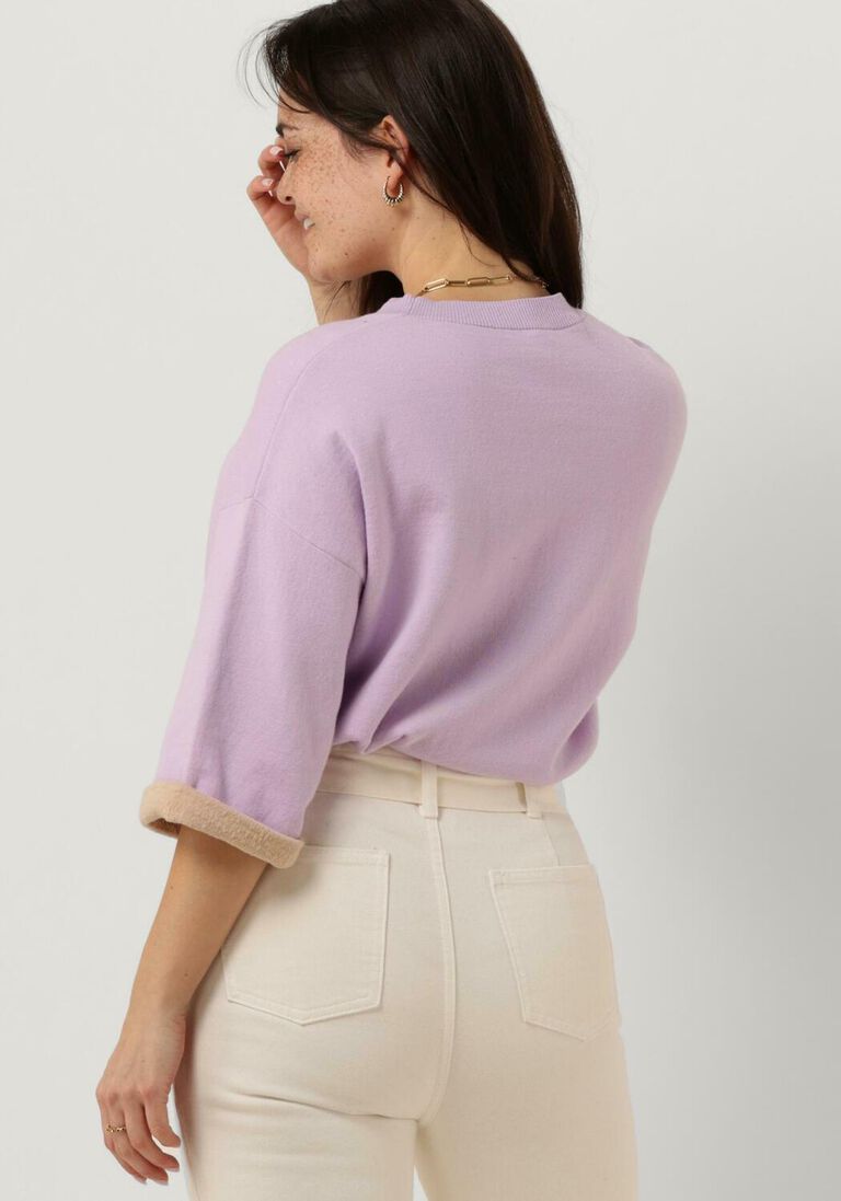 SUMMUM paarse summum trui sweater 3/4 sleeve double face summer cotton knit