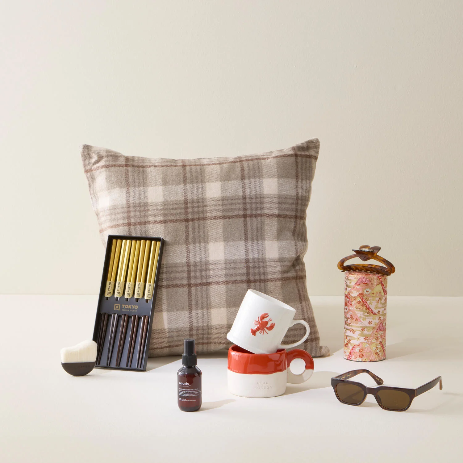 Bahne Interior  Ternet pude, brun - 45x45 cm