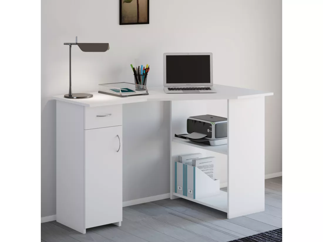 Bureau d'angle en bois Bureau Linzia