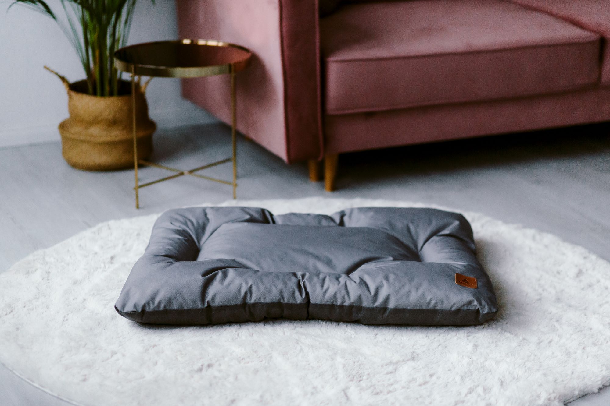 Animood Hundebett-Kissen Mort grau L Tierbett Tiersofa