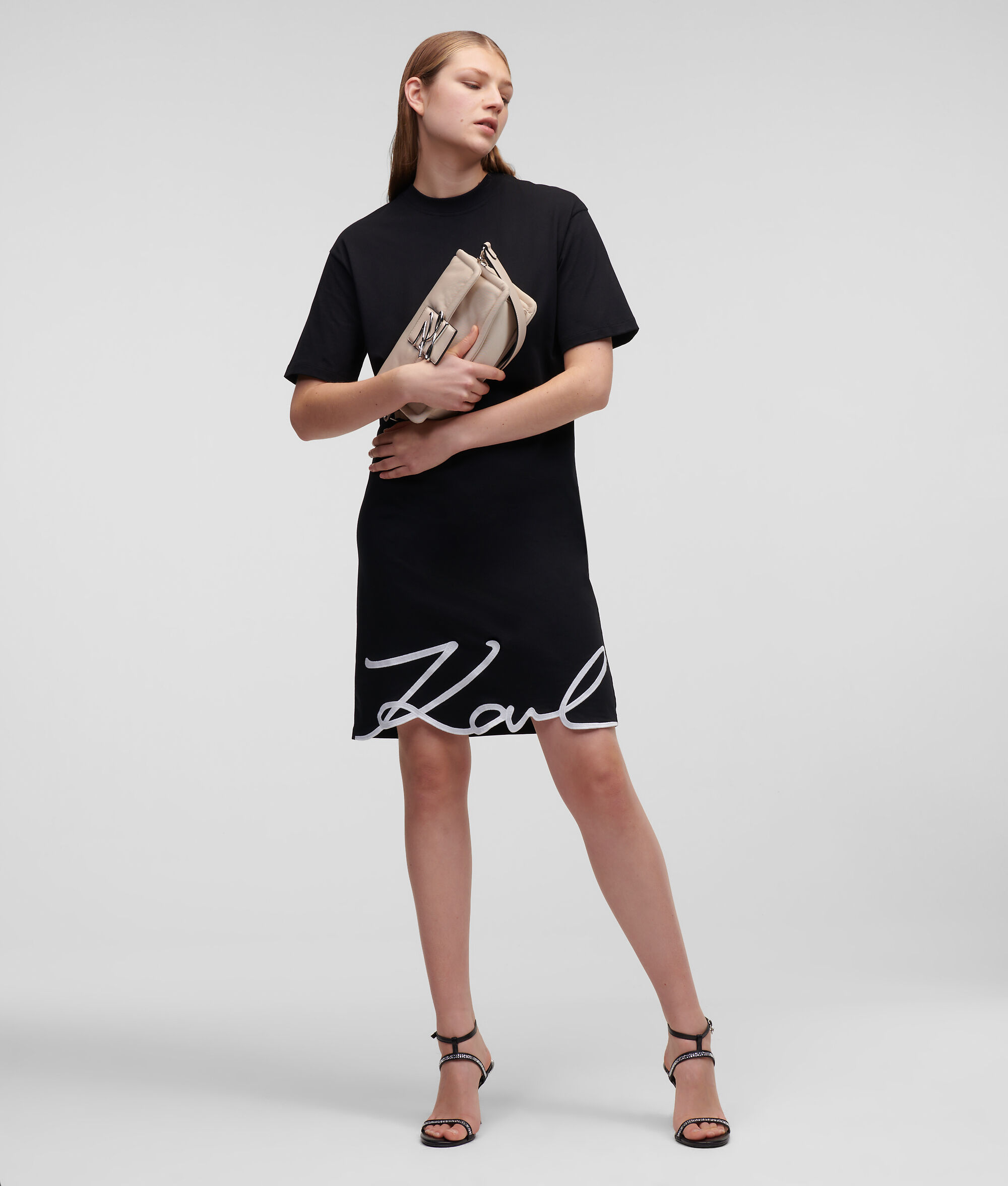 ROBE T-SHIRT À OURLET KARL SIGNATURE