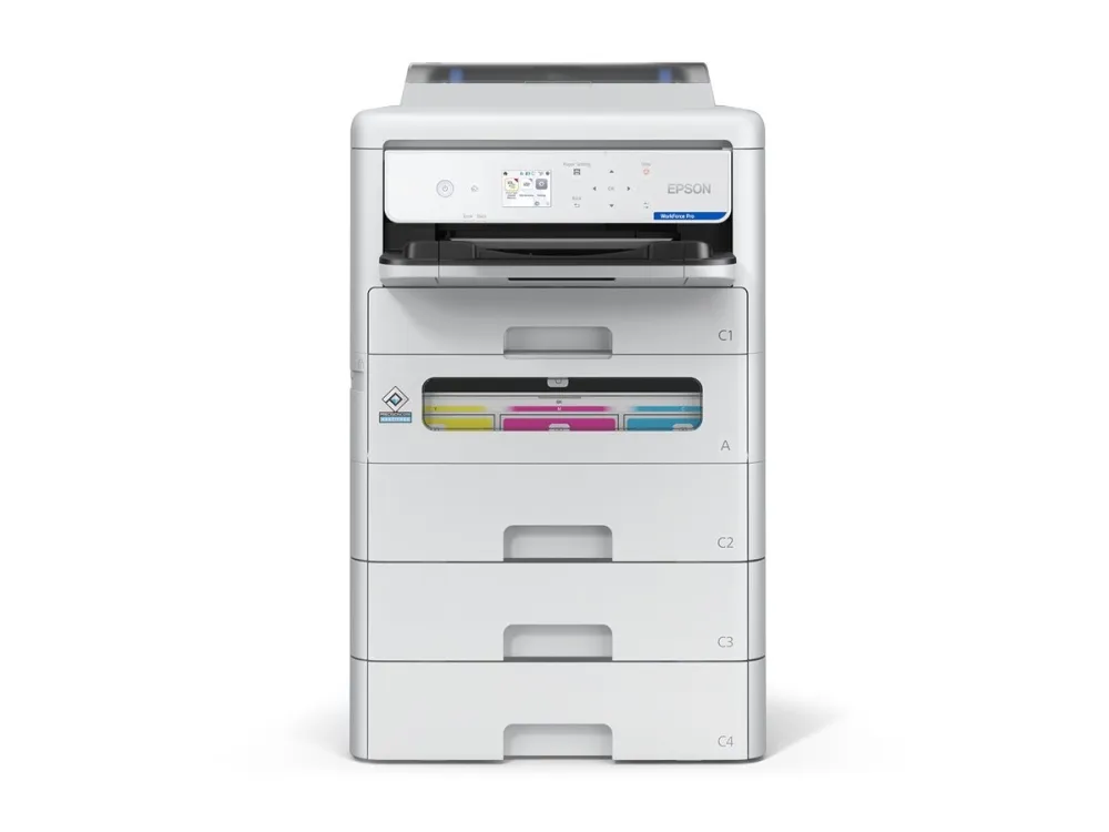 Epson WorkForce Pro EP-C800RDW - Printer - farve - Duplex - blækprinter - A4/Legal - 4800 x 1200 dpi - op til 25 spm (mono) / op til 25 spm (farve) - kapacitet: 330 ark - USB 2.0, Gigabit LAN, Wi-Fi(ac)