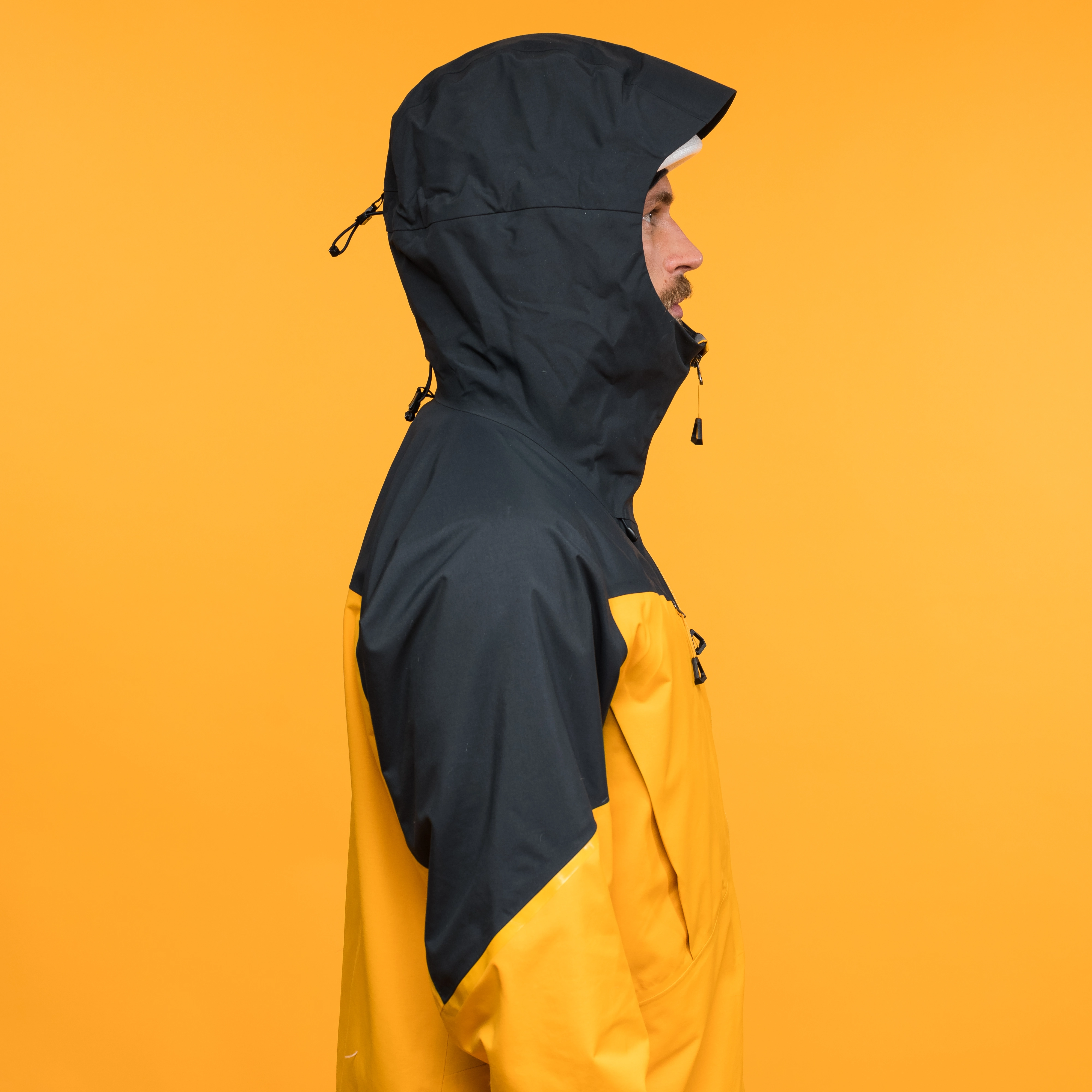 Y MountainLine Bold 3L Shell Jacket Men Mango Yellow / Dark Shadow Grey