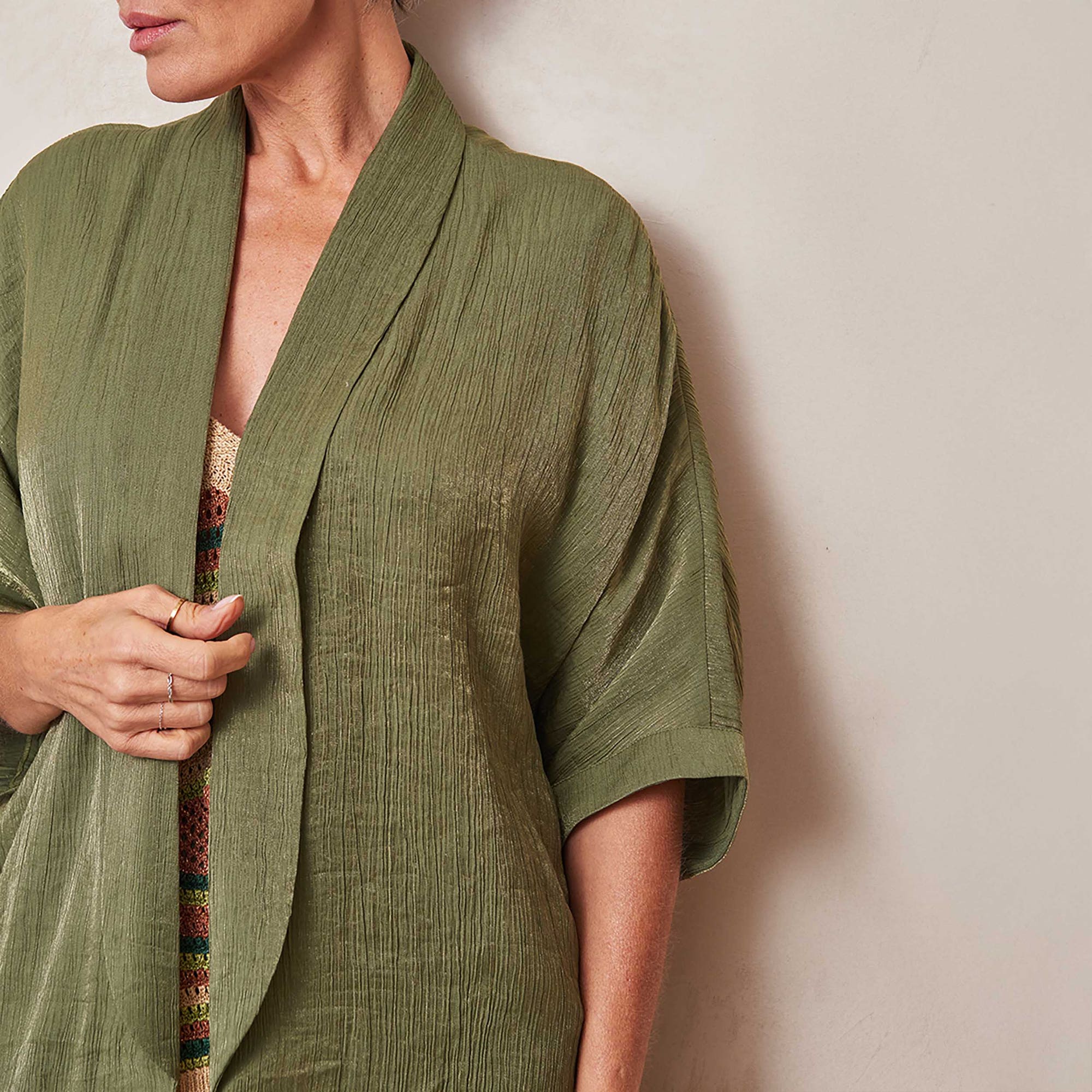 Kimono Femme kaki