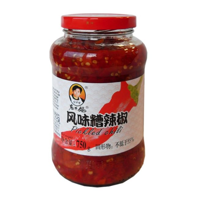 Lao Gan Ma Old Mother Gepekelde Chili 750g