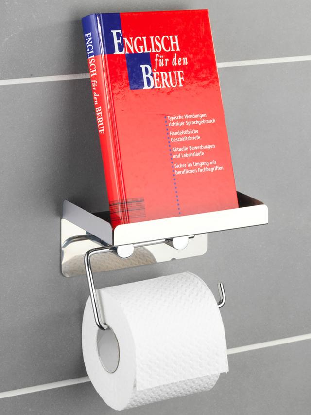 Toilettenpapierhalter 2 in 1, Edelstahl rostfrei