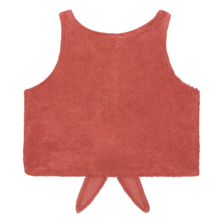 SMALLABLE BASICS Débardeur Fille Noué Éponge Bio | Terracotta