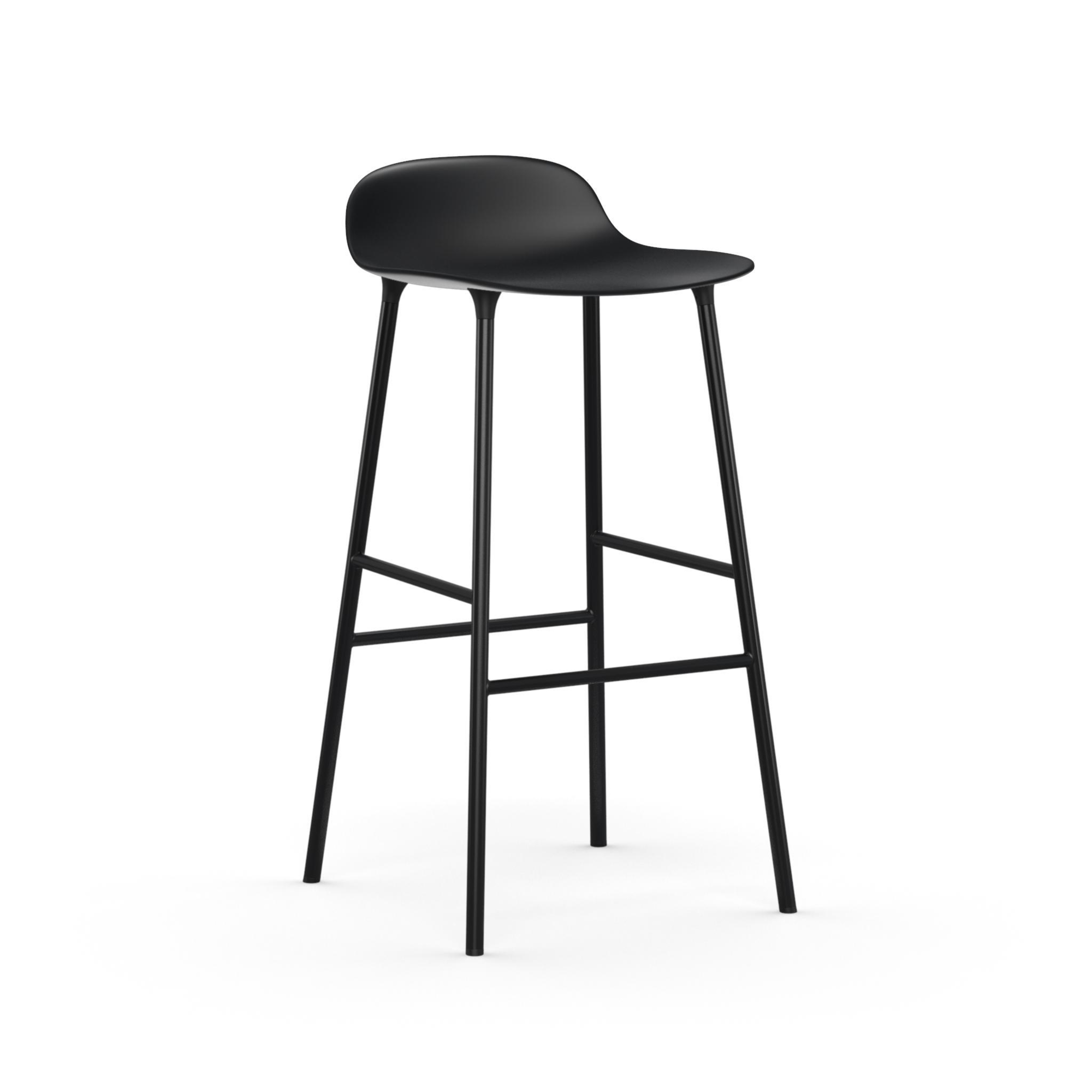 Bar Stool Form Steel black 75 cm