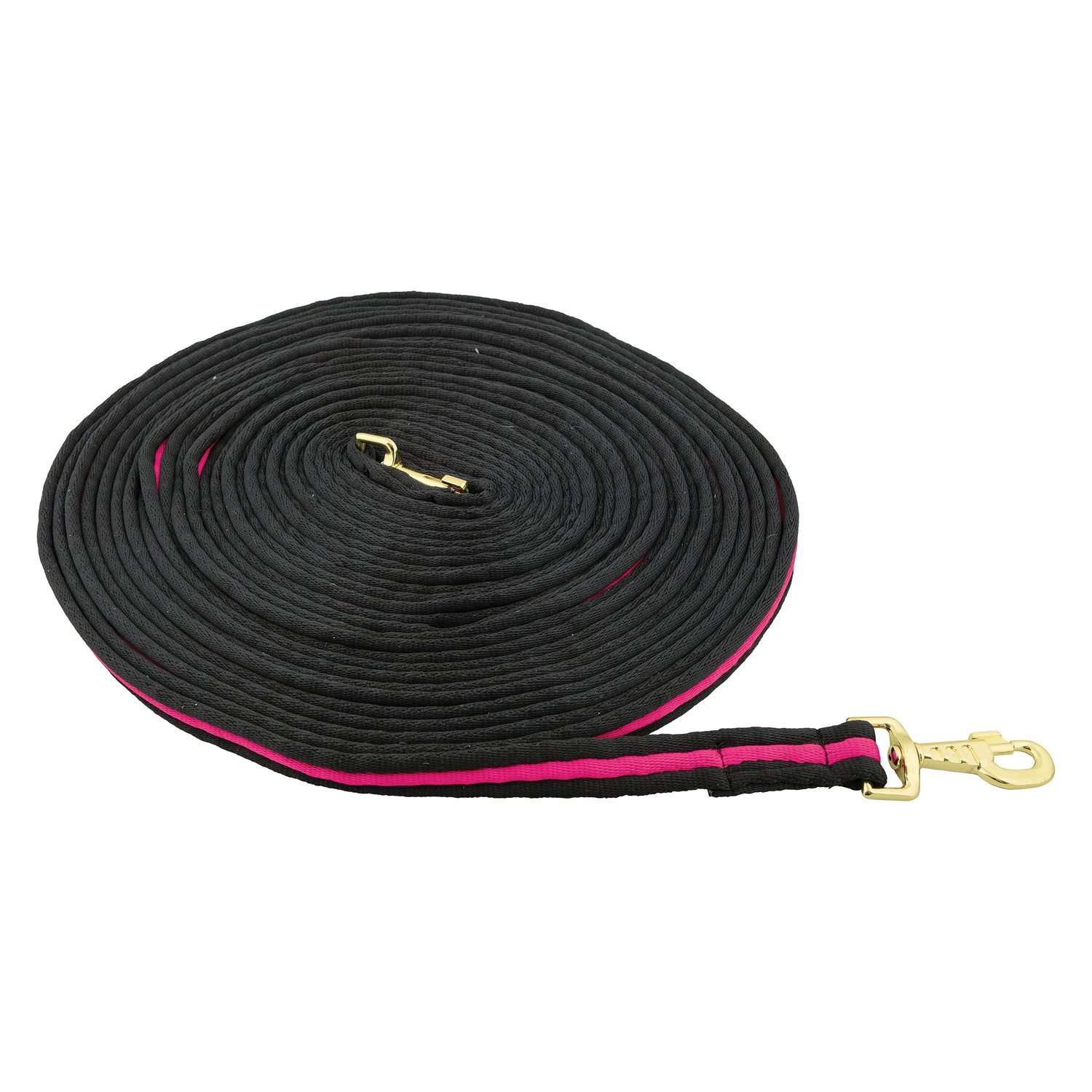 Horse-friends Doppellonge Soft, 17 m  - schwarz/pink/schwarz - 17 m