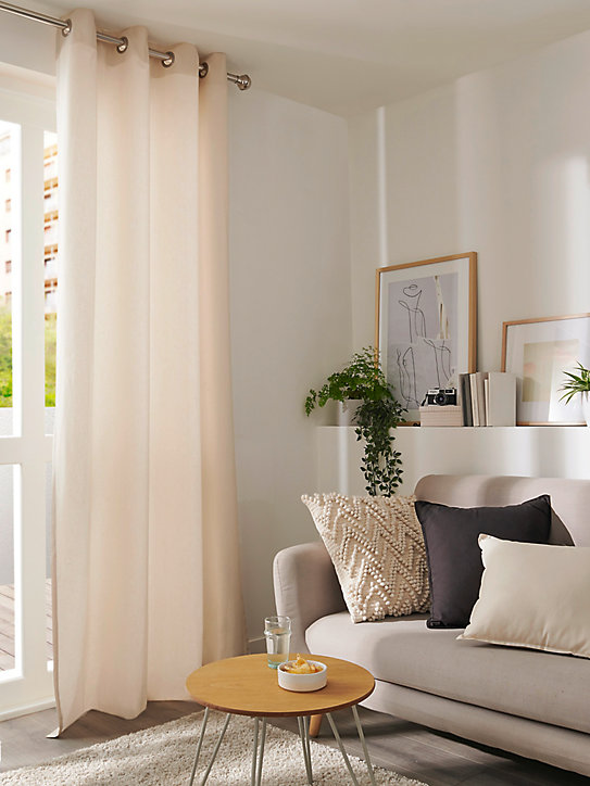 Rideau GoodHome Hiva naturel l.140 x H.260 cm
