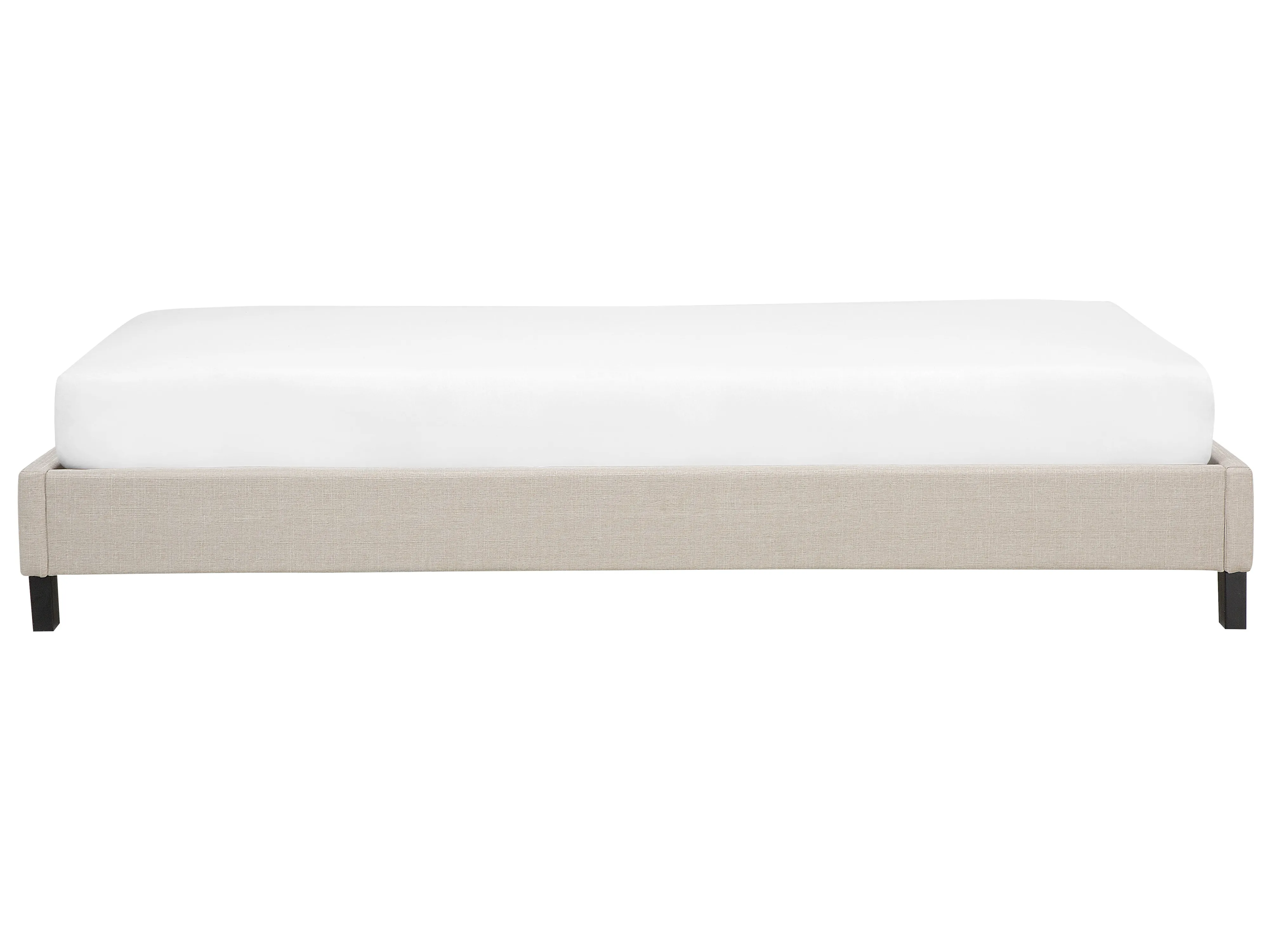 Bed zonder hoofdbord Stof ROANNE 90 x 200 cm Beige