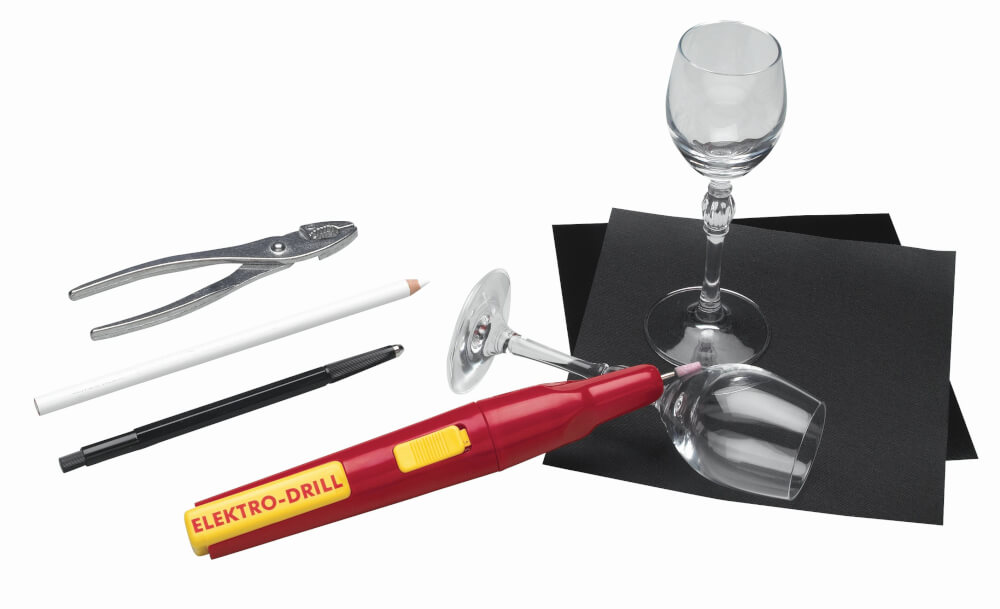 PEBARO Bastelset Glasritzen Glasritz-Geschenk-Set inkl. Gläser