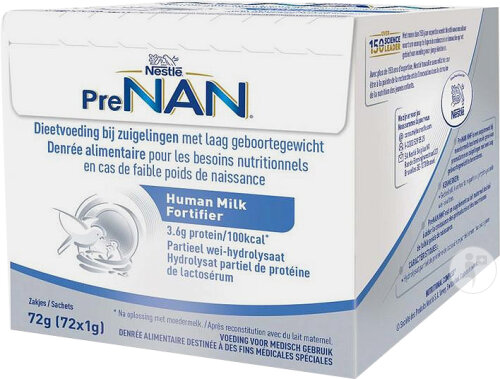 Nestlé PreNan Human Milk Fortifier denrée alimentaire Nourrissons De Faible Poids 72 Sachets