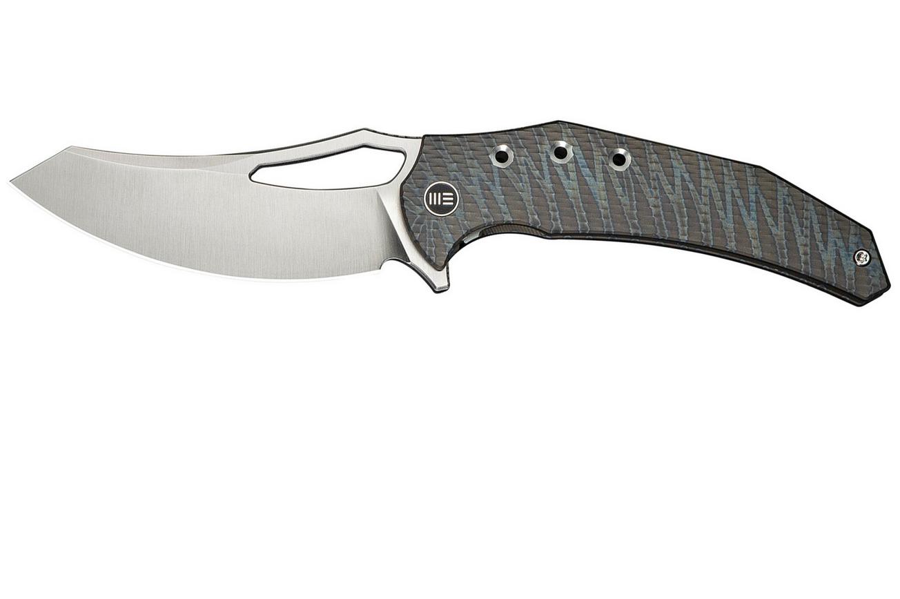 WE Knife Epaulette WE24024-2 Satin M390 Diamond/Tiger Stripe Flamed Titanium, zakmes, Gavko Knives design