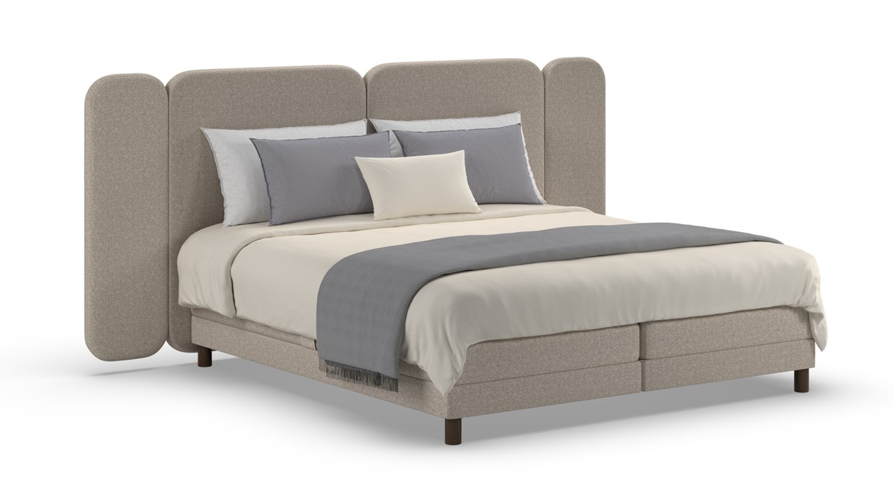 Elektrische boxspring Ridge met Kårlsson Excellence matras - Warm wool grey