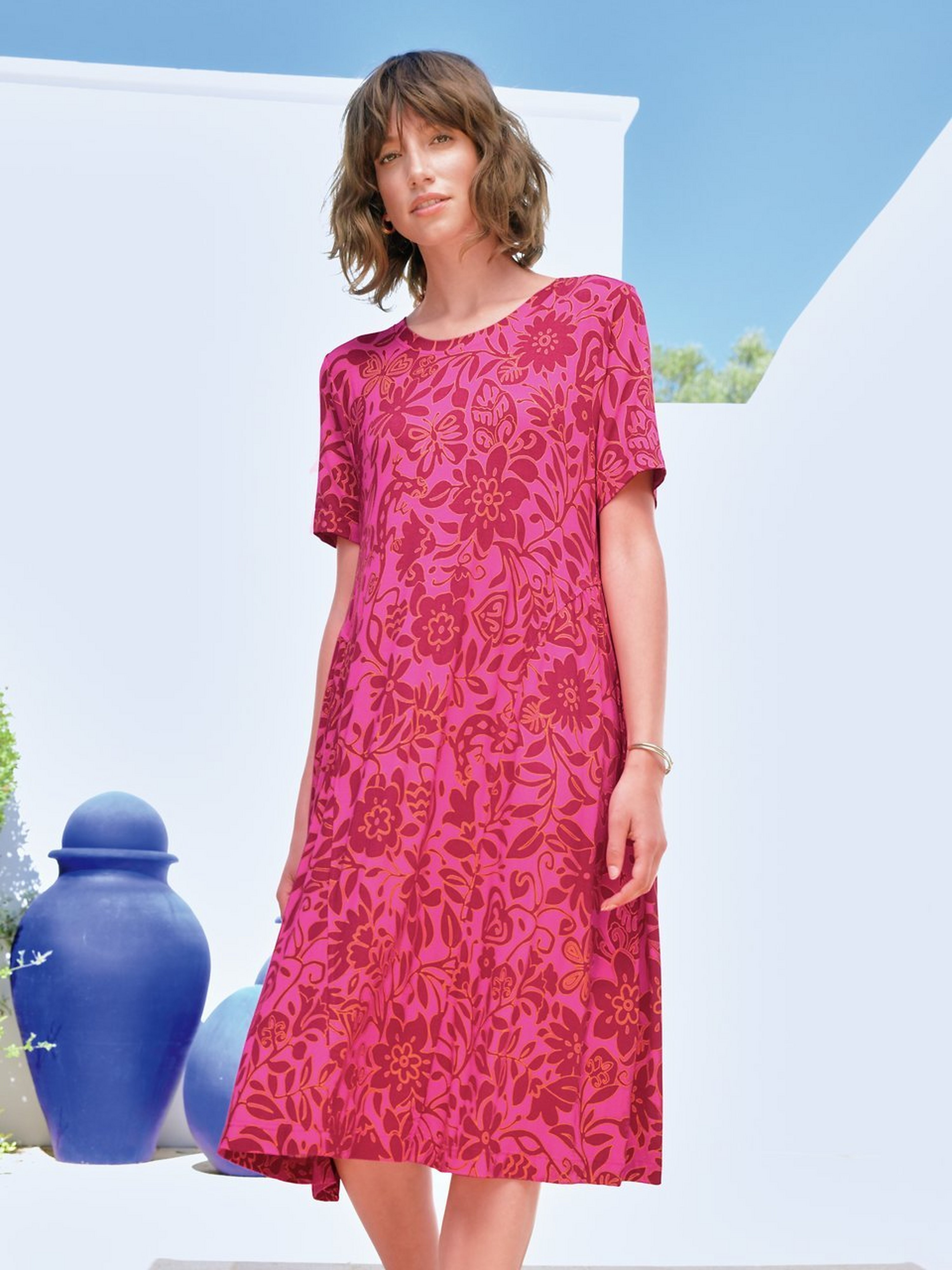 Jersey-Kleid mit 1/2-Arm