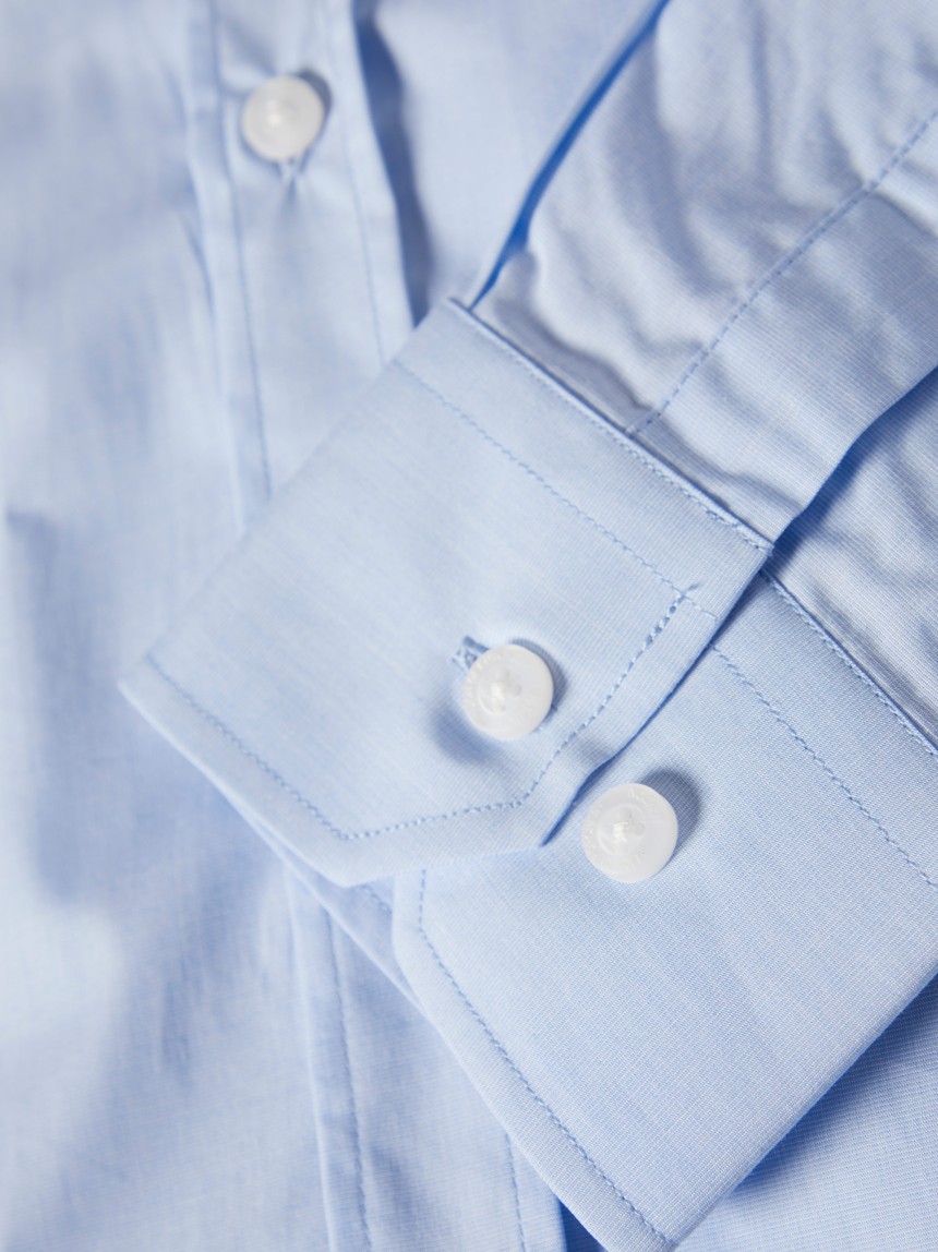Camisa slim fit em popelina
