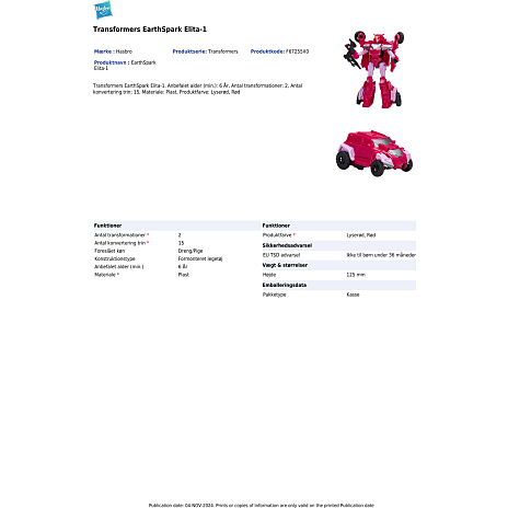Transformers EarthSpark Warrior Class figur – flere varianter - assorteret