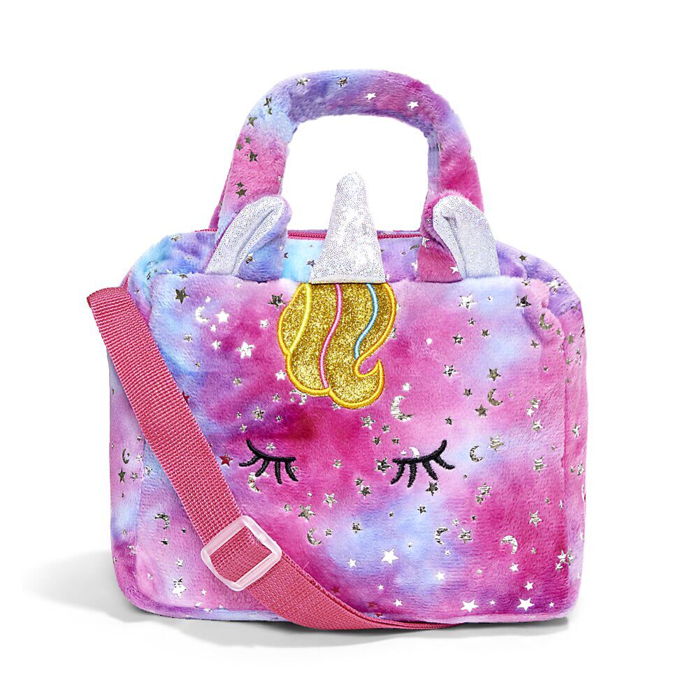 Sac à main fille licorne paillette avec bandoulière 18xH24,5cm