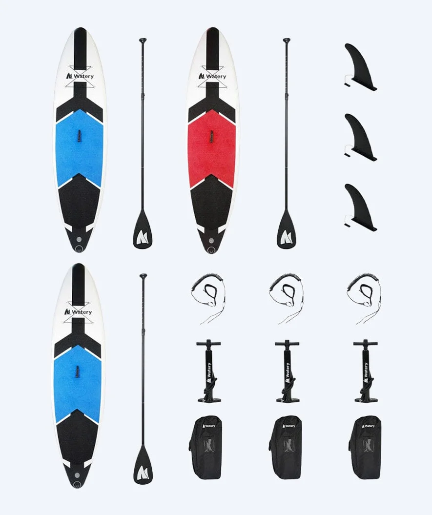 Pakketilbud: 3x Watery Global oppustelig SUP PaddleBoard 10'6