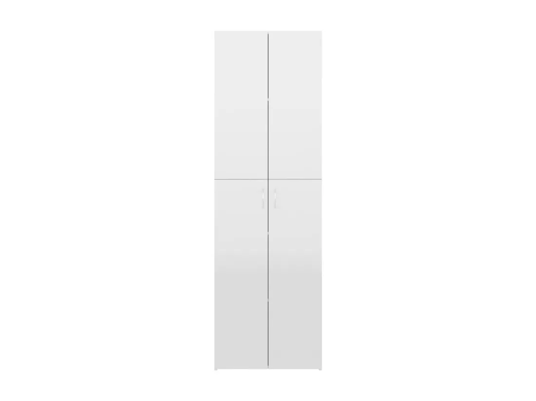 Armoire de bureau Blanc brillant 60x32x190 cm Bois d'ingénierie