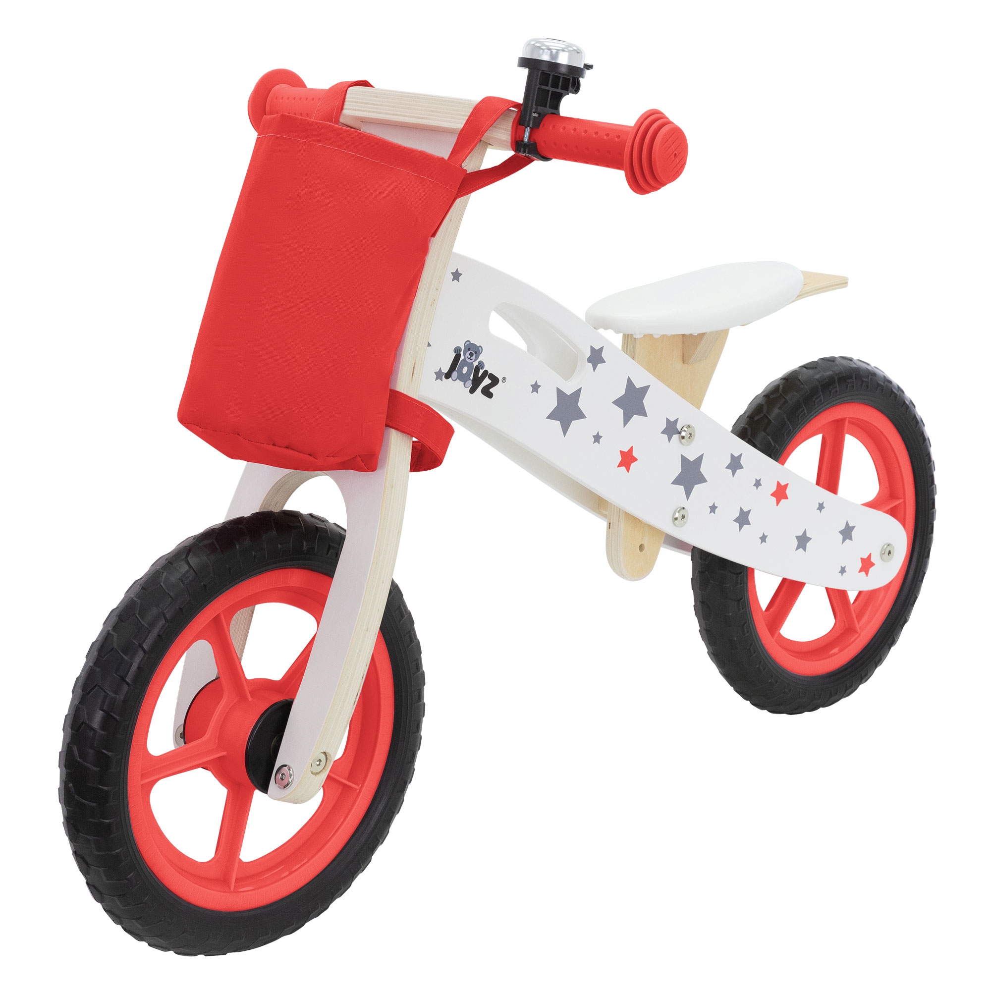 Bicicleta de madeira Joyz para crianças a partir de 2 anos com assento ajustável.