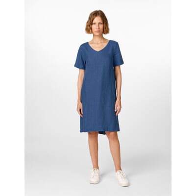 Damen-Leinenkleid, Blau