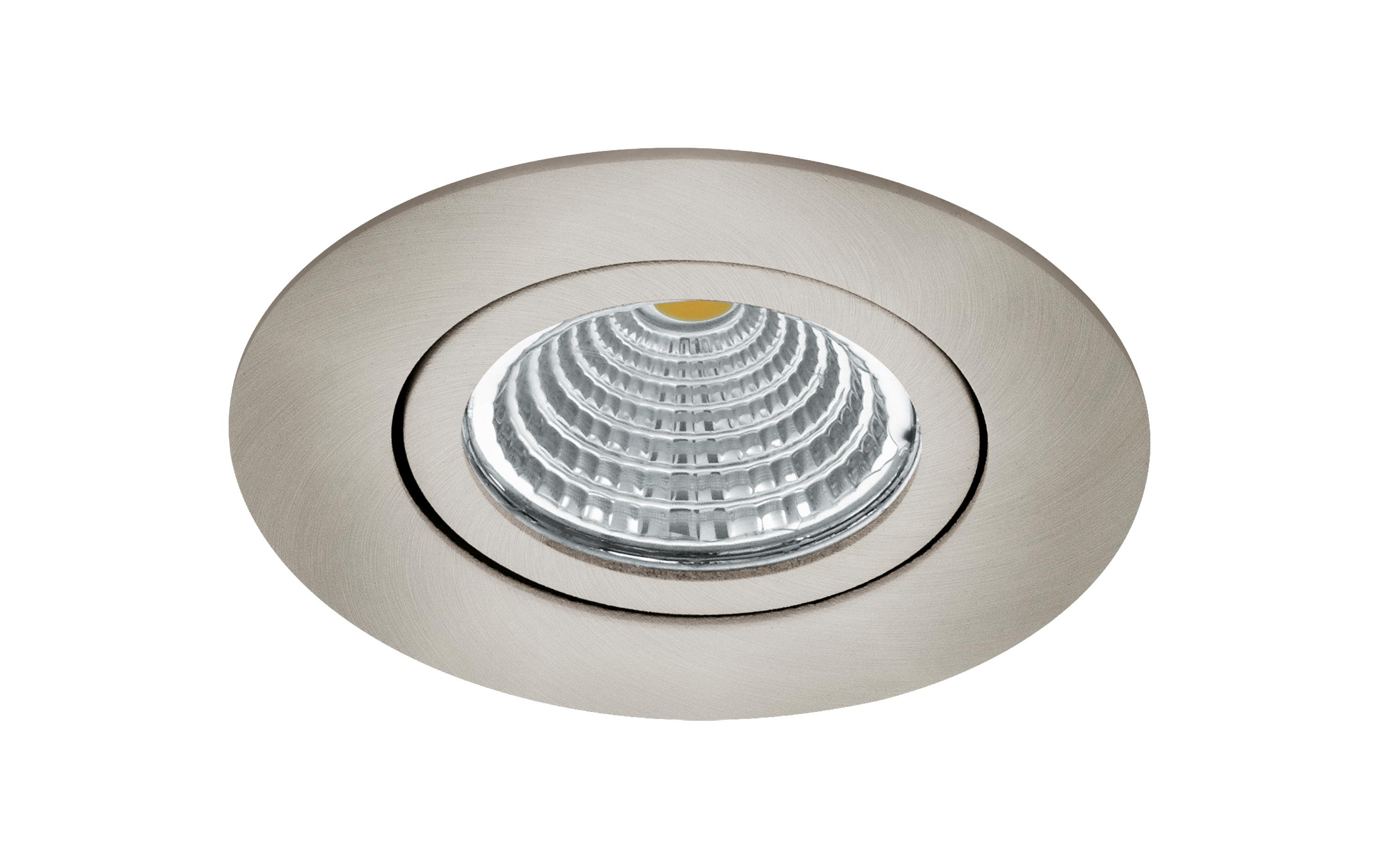 Einbauspot Saliceto 1 Rund 1x 6 W 2700 K, Nickel-mattAusrichtbarer, runder Spot zur Einbaumontage