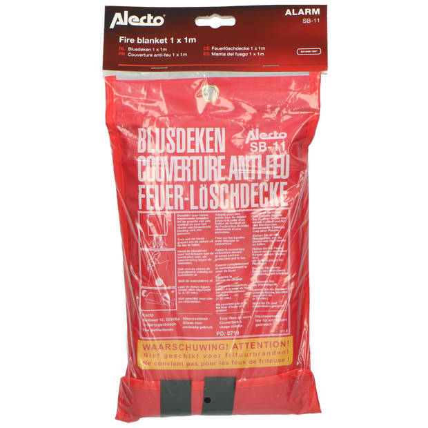 Blusdeken 100 x 100 cm Alecto Rood