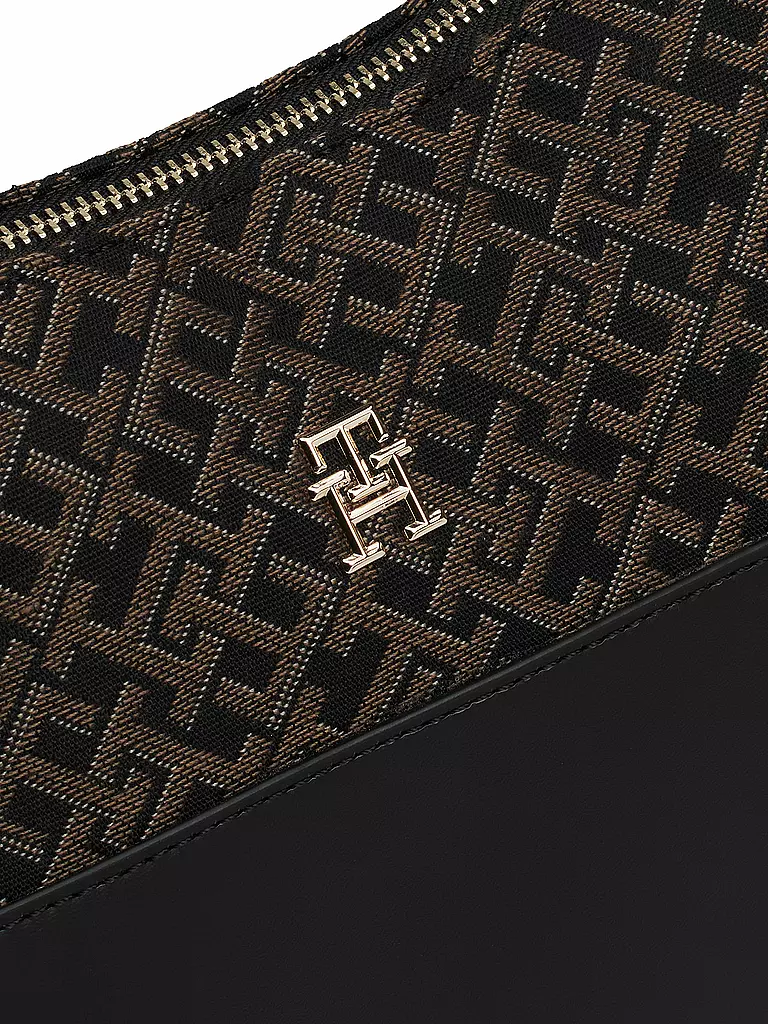 TOMMY HILFIGER Tasche - Hobo Bag TH JACQUARD schwarz