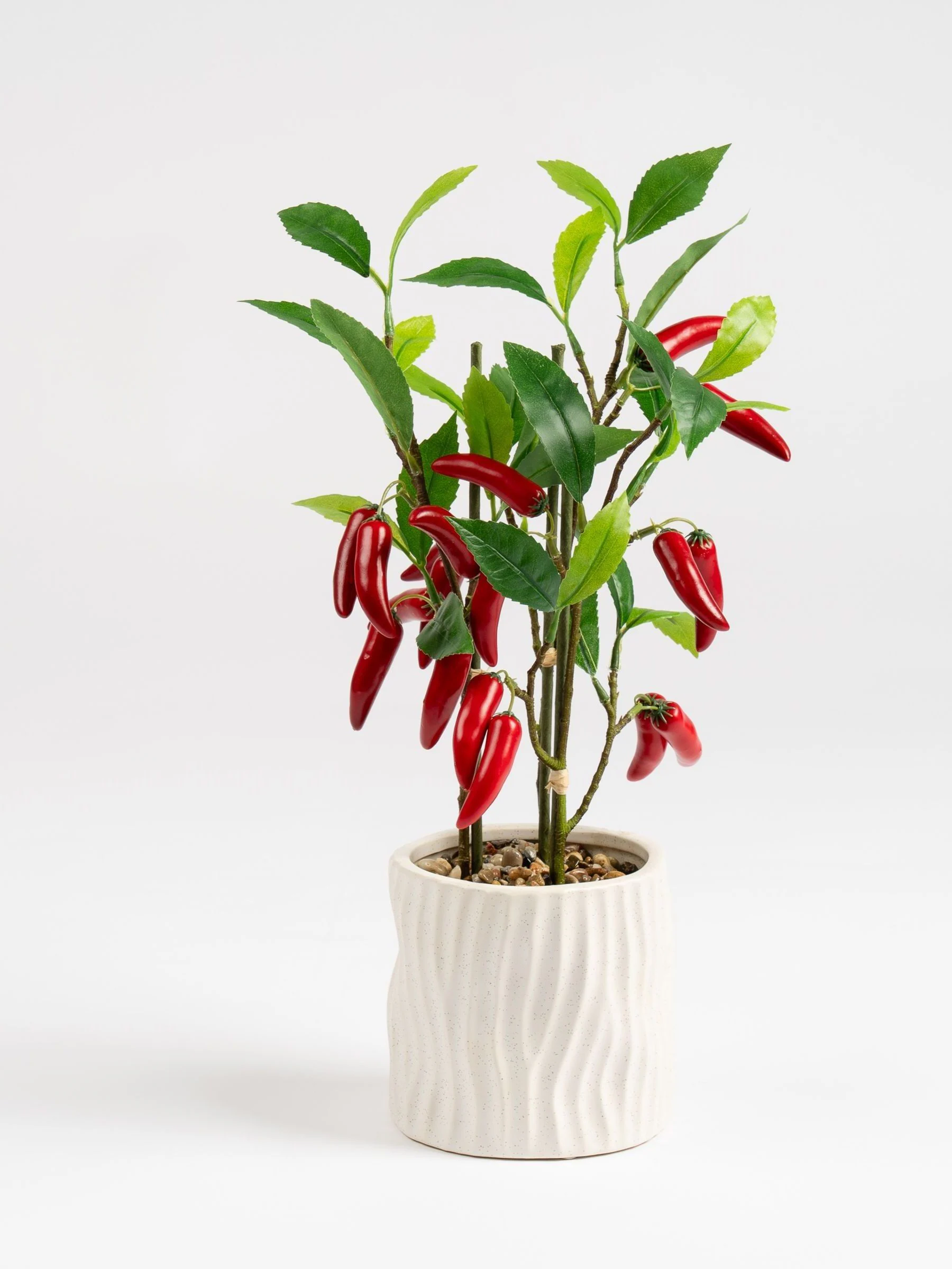 Scottish Everlastings Ltd Artificial Chilli Plant in Ceramic Pot