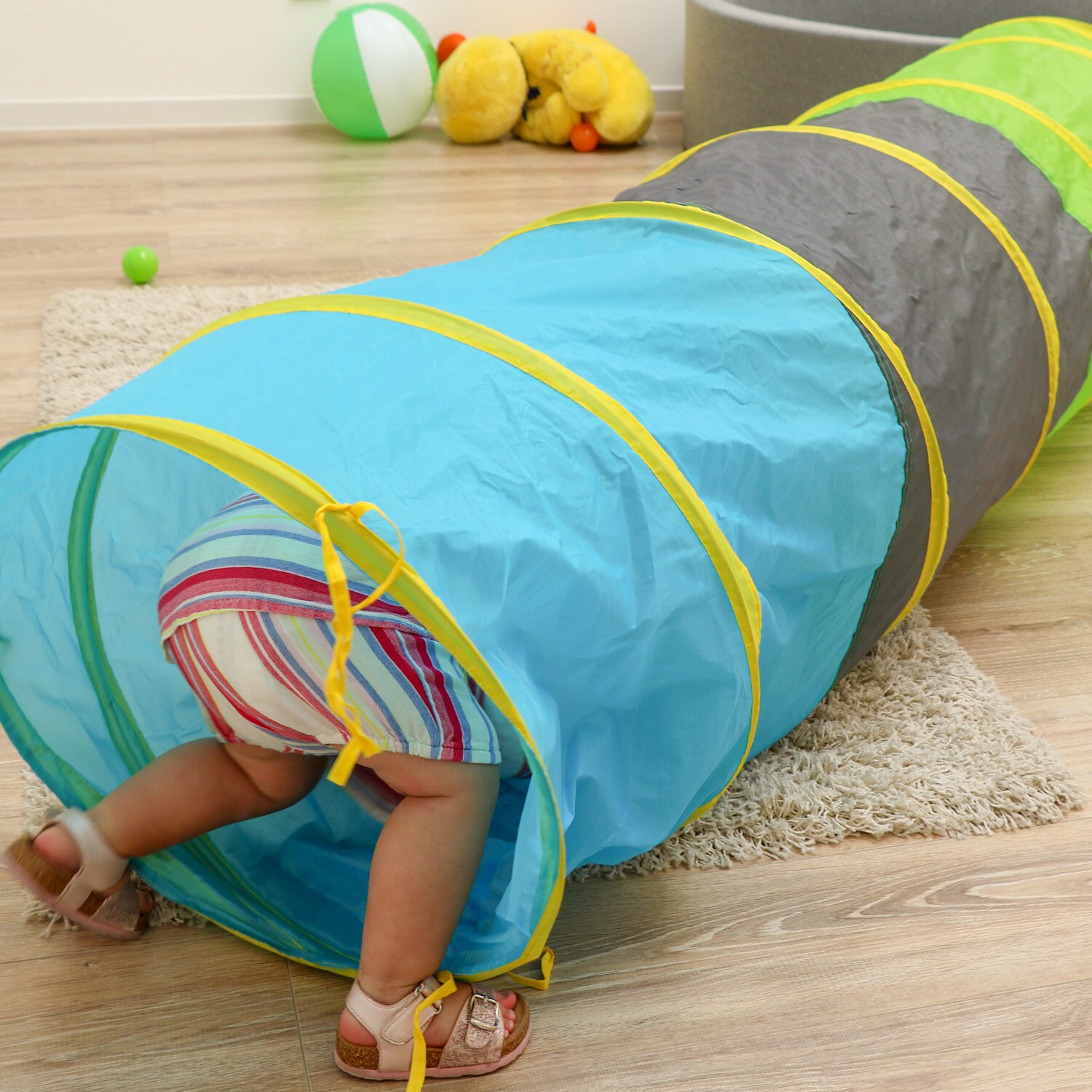 Spieltunnel 180x46cm Kriechtunnel Baby Krabbeltunnel Zelt Tunnel Bunt