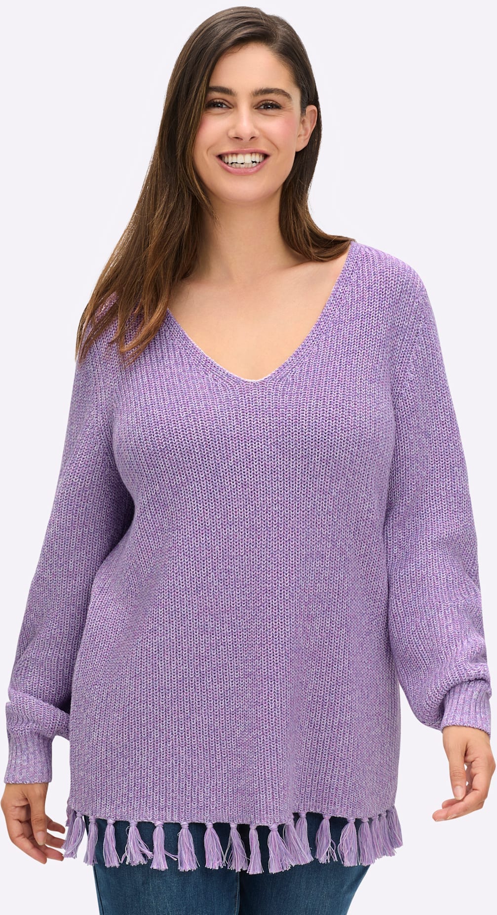 Sheego V-Ausschnitt-Pullover »Pullover«