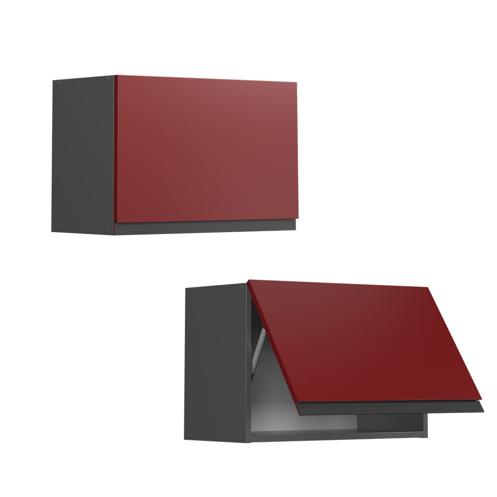 Vicco Hängeschrank flach Küchenschrank Küchenmöbel R-Line J-Shape Anthrazit Rot 60 cm modern