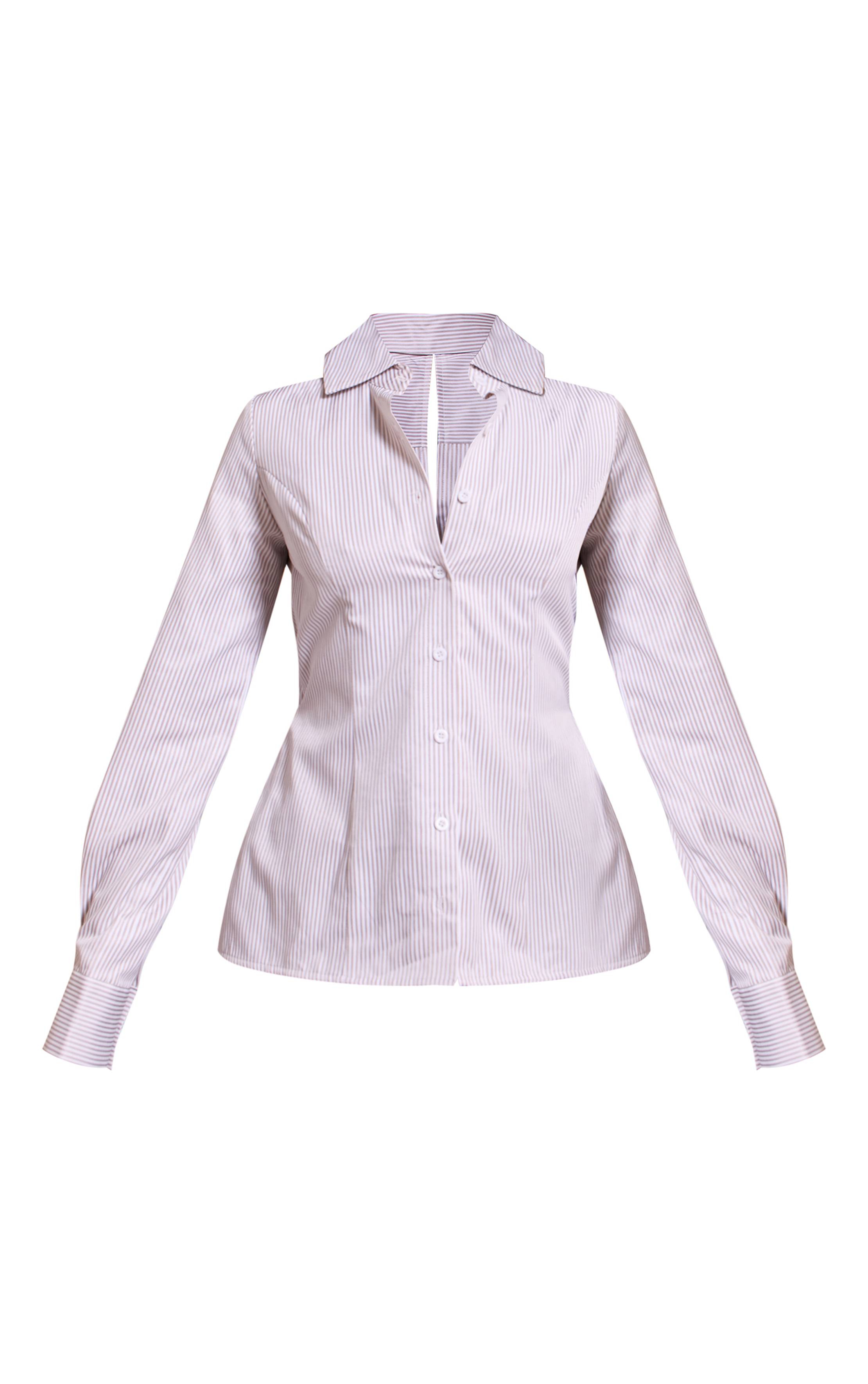 Blanc Chemise À Col Avec Lien Dans Le Dos Petite