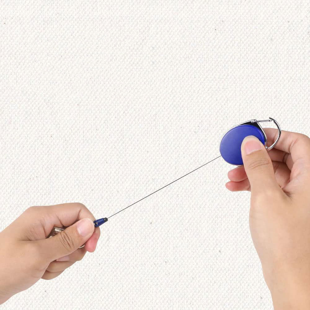 Anti-Lost Key-Bak Schlüsselanhänger mit Gürtelclip   Kartenhalter   Schlüsselring - Blau