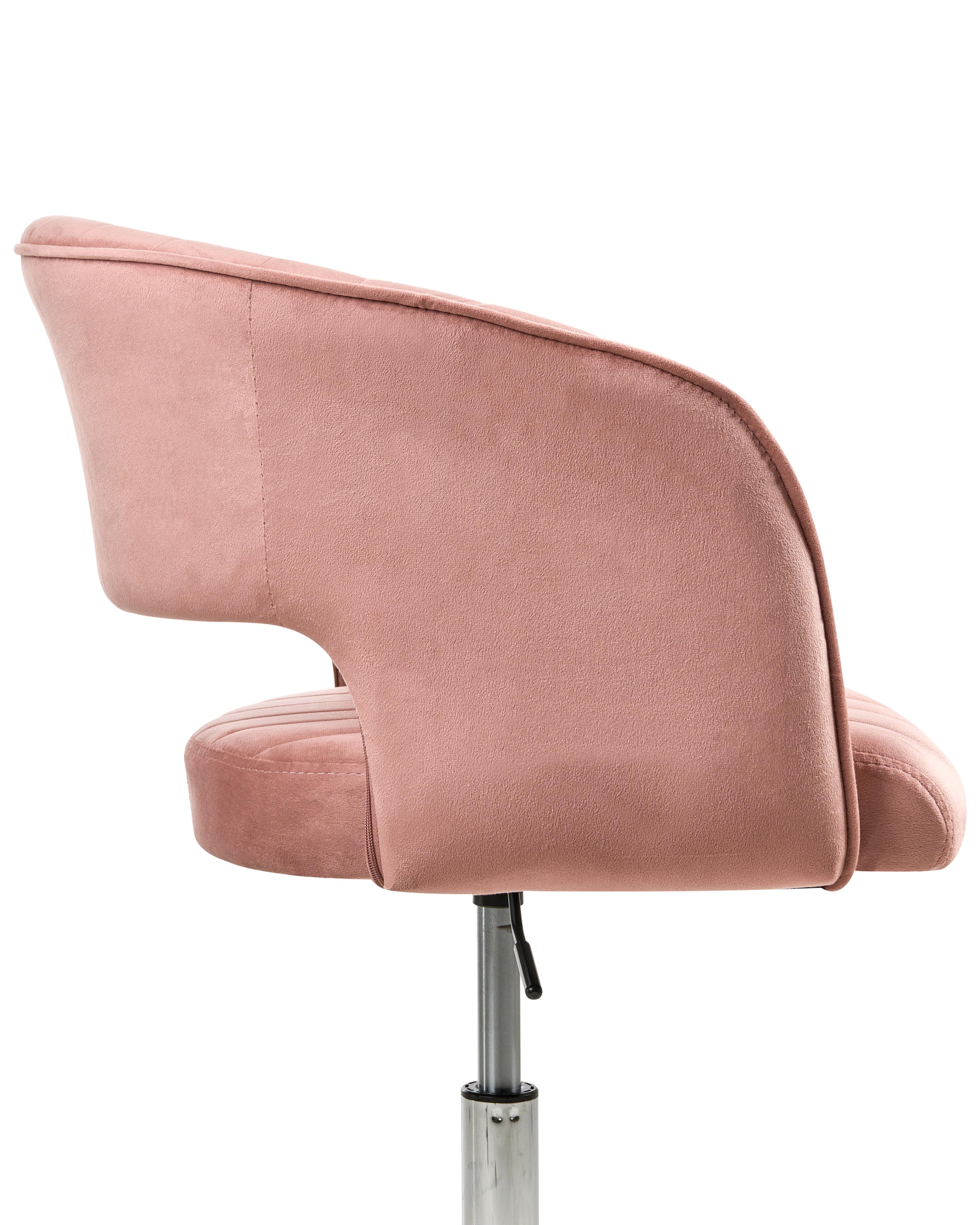 Bureaustoel KATONAH Fluweel Roze