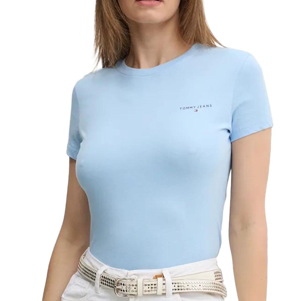 Tommy Hilfiger T-shirt Bleu Femme Tommy Hilfiger Slim Linear