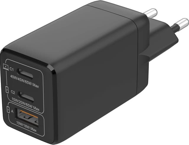 Logik 65W multiport GaN-oplader