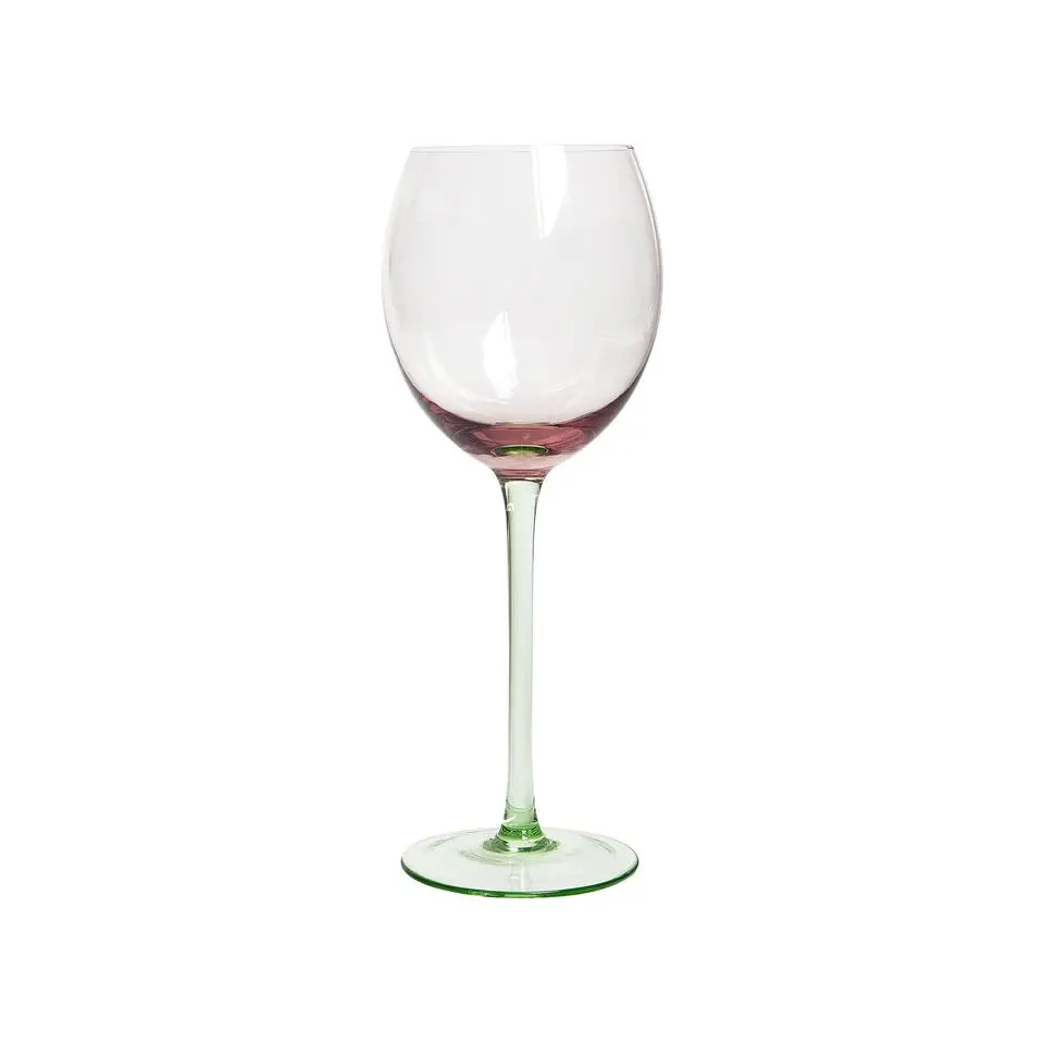 DIOPSIDE - Wijnglazen set van 4 - Roze/Groen - Glas