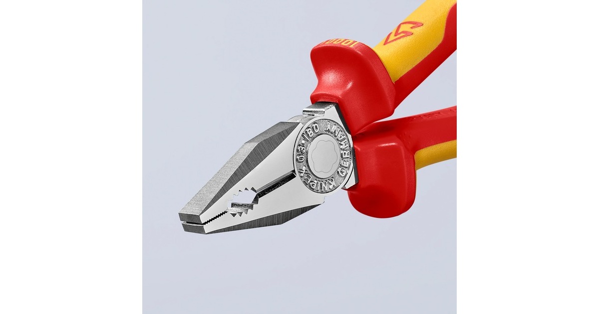 KNIPEXCombitang 03 06 180 combinatietang  (Rood/geel, VDE-getest)